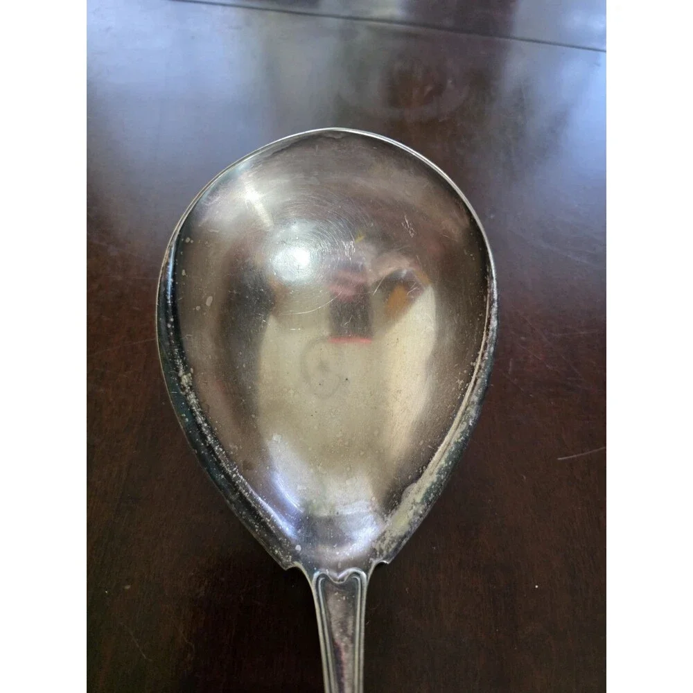 ​1847 Rogers Bros AI Silverplate Gravy Ladle Monogram B Charter Oak Grandmacore